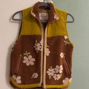 Toad&Co Mustard and Brown Floral Vest